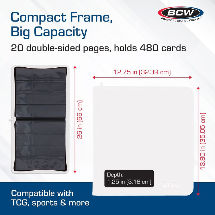 BCW Z-Folio 12-Pocket LX Album - White