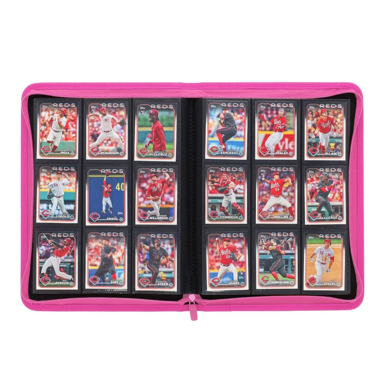 BCW Z-Folio 9-Pocket Album - Pink - Sports Trading Cards UK