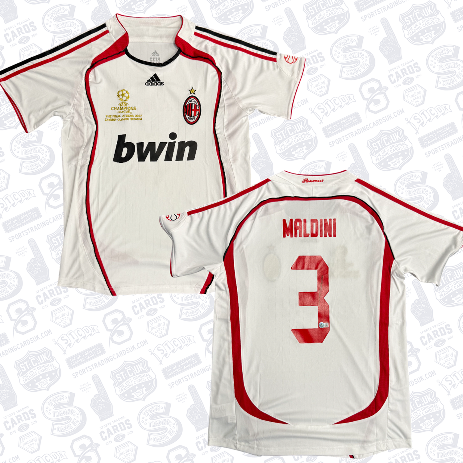 Paolo Maldini #3 AC Milan 06/07 Away UCL Signed Jersey