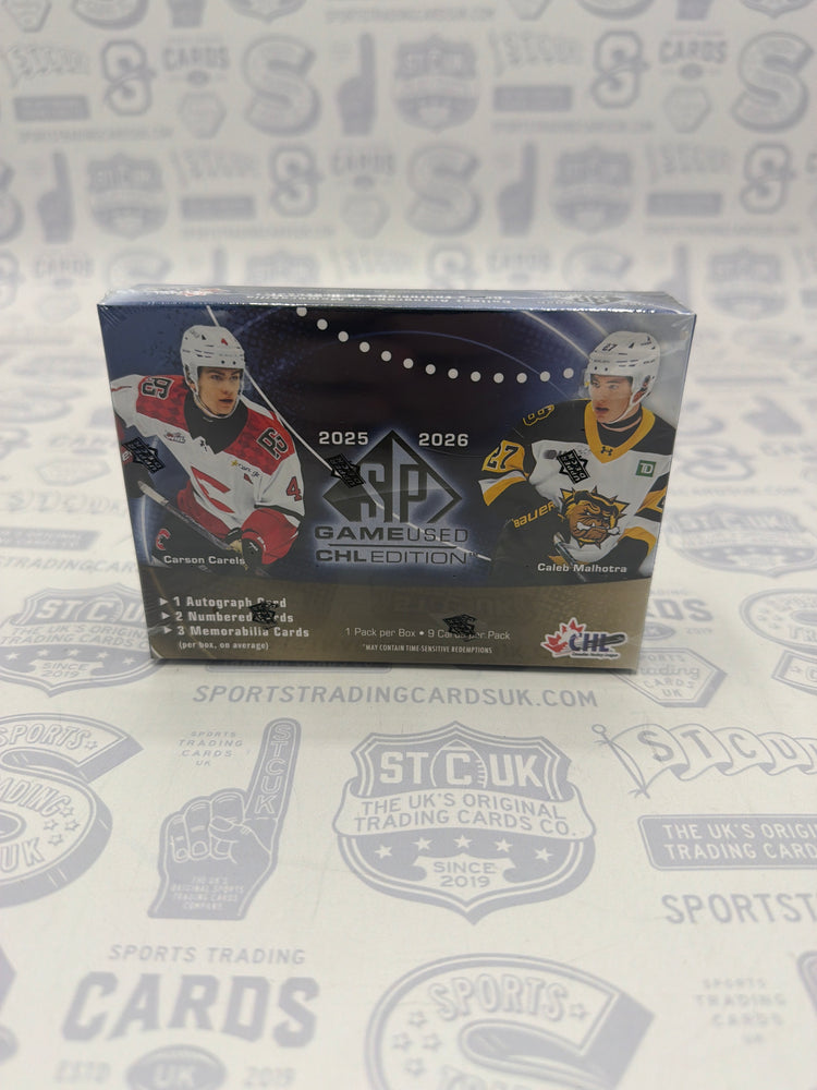 2025-26 Upper Deck CHL SP Game Used Hockey Hobby Box - Sports Trading Cards UK