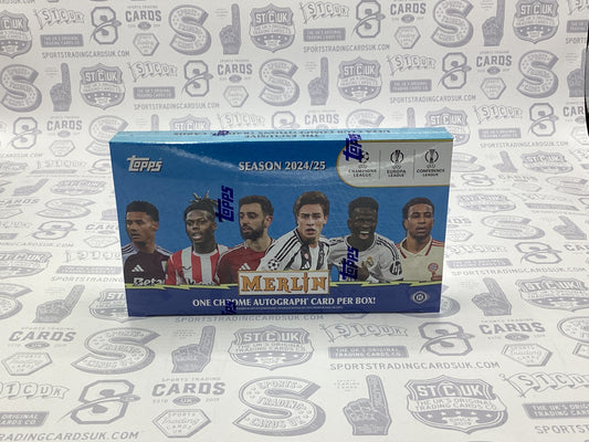 2024-25 Topps UEFA Club Competitions Merlin Chrome Soccer Hobby Box