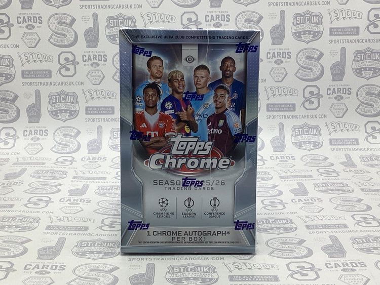 2025/26 Topps Chrome UEFA Champions League Soccer Hobby Box - Sports Trading Cards UK