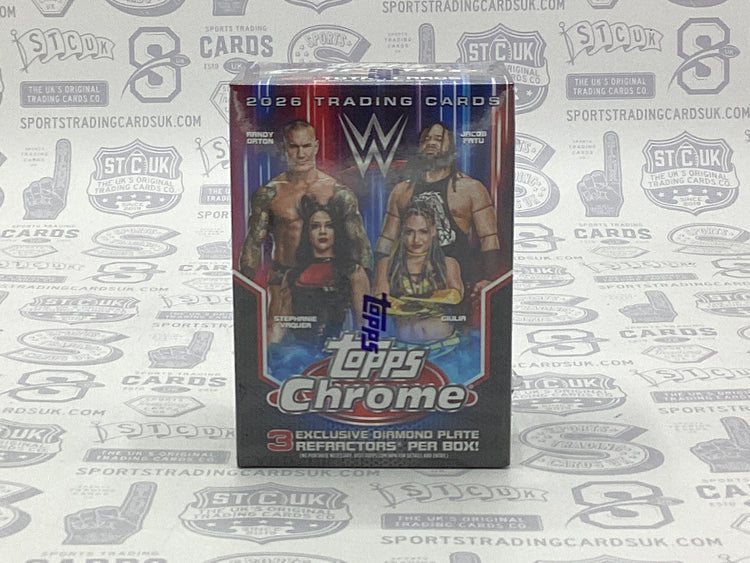 2026 Topps Chrome WWE Wrestling Blaster Box - Sports Trading Cards UK