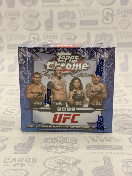 2026 Topps Chrome UFC Sapphire Edition Hobby Box - Sports Trading Cards UK