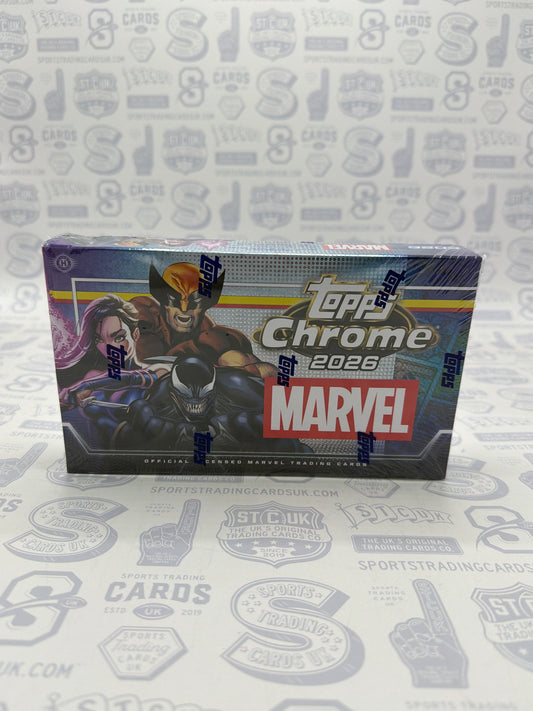 2026 Topps Chrome Marvel Comics Hobby Box - Sports Trading Cards UK