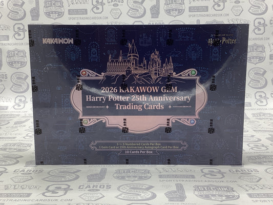2026 Kakawow Harry Potter 25th Anniversary GEM Trading Cards Box