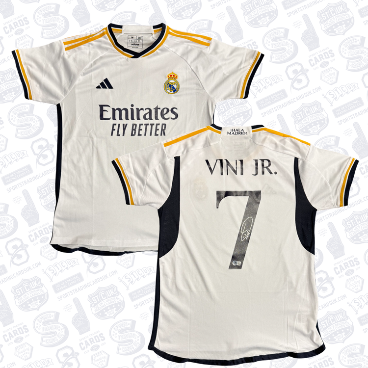 Vinicius Jr Signed Real Madrid Home Soccer Jersey #7 - Beckett COA