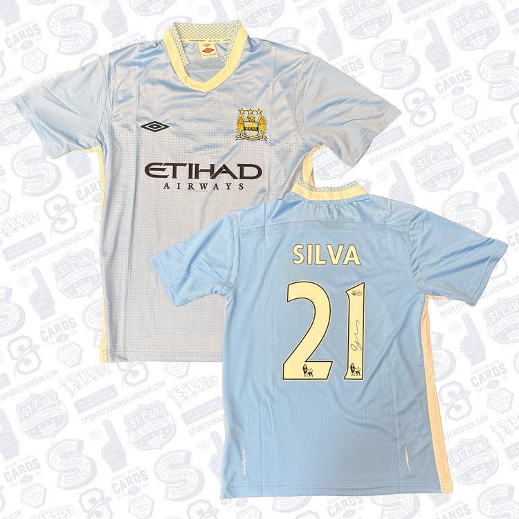 David Silva Signed Manchester City Jersey