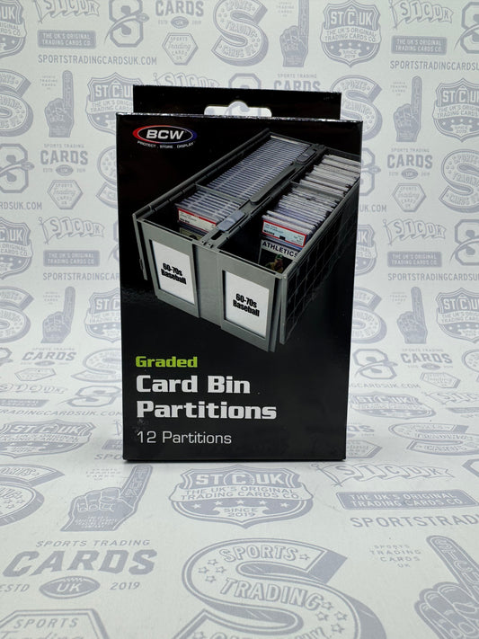 BCW Graded Card Bin Partition - Gray