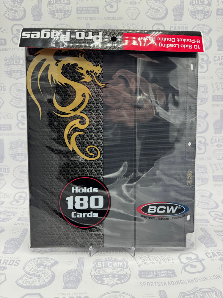 BCW Side Loading 18-Pocket Pro Pages - Black