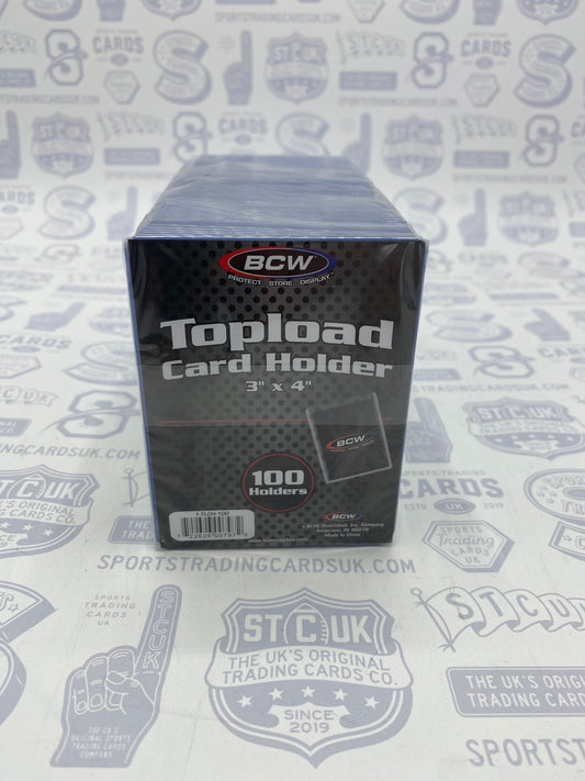 BCW 3x4 20pt Topload Card Holder - 100 Pack - Sports Trading Cards UK