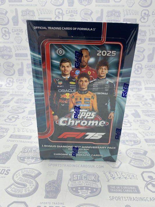 2025 Topps Chrome Formula 1 F1 Racing Hobby Box - Sports Trading Cards UK