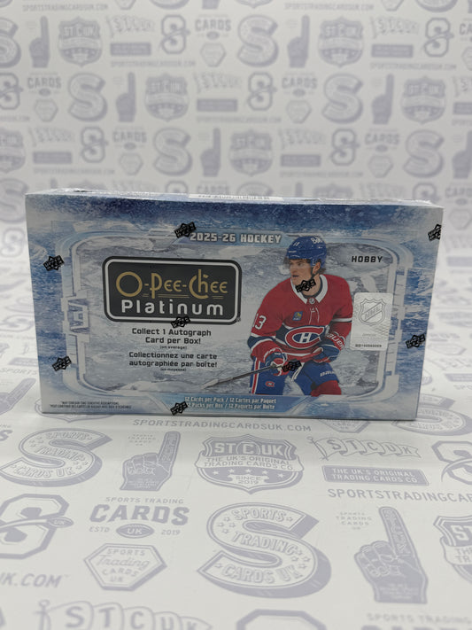 2025-26 Upper Deck O-Pee-Chee Platinum Hockey Hobby Box - Sports Trading Cards UK