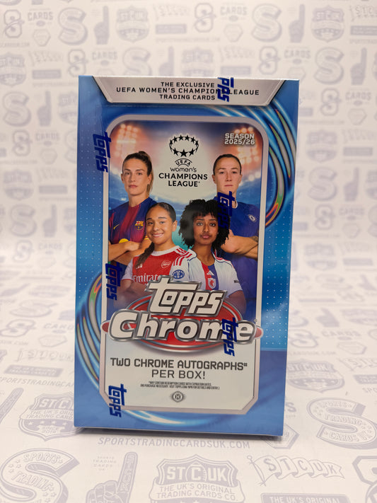 2025-26 Topps Chrome UEFA Women's Champions League Soccer Hobby Box