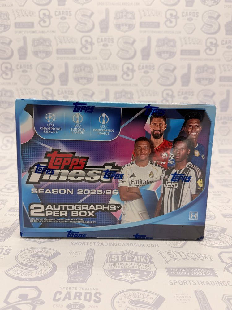 2025-26 Topps UEFA Club Competitions Finest Soccer Hobby Box - Sports Trading Cards UK