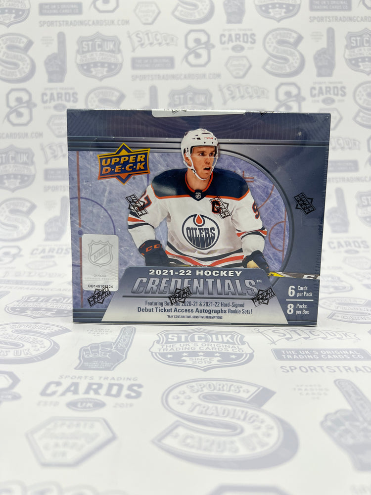 2021/22 Upper Deck Credentials Hockey Hobby Box