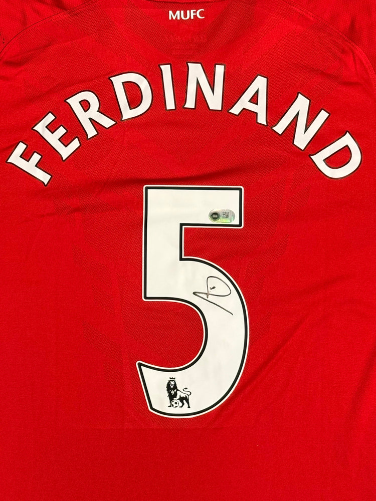 Rio Ferdinand Signed Manchester Untied Jersey