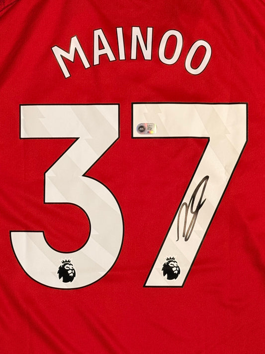 Kobbie Mainoo Signed Manchester United Jersey