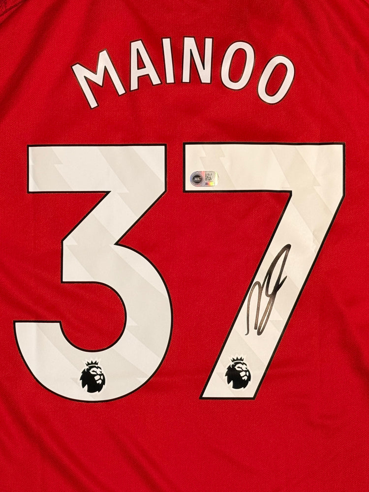 Kobbie Mainoo Signed Manchester United Jersey