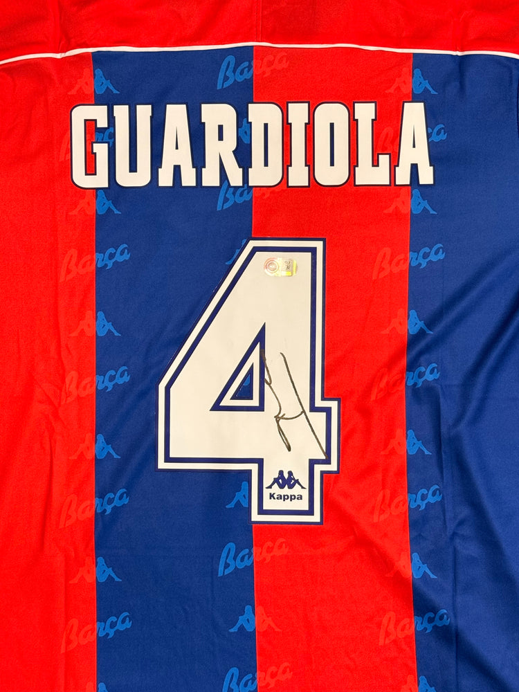 Pep Guardiola Signed Barcelona Jersey