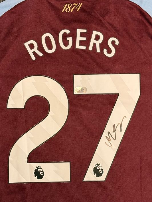 Morgan Rogers Signed Aston Villa Jersey