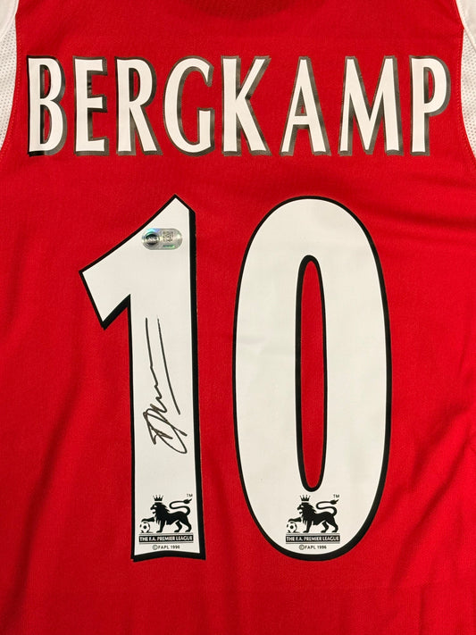Dennis Bergkamp Signed Arsenal Jersey