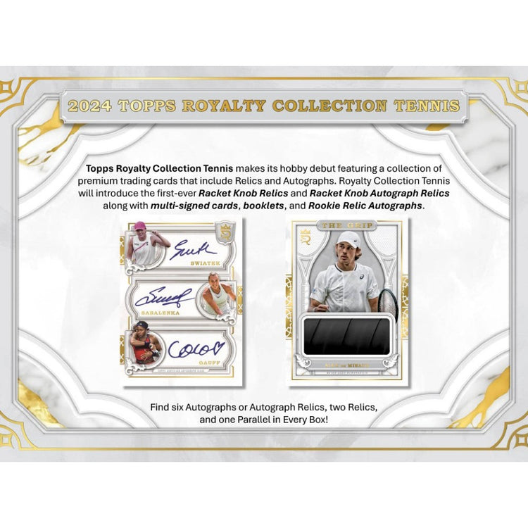 Pre Order - 2024 Topps Royalty Tennis Hobby Box