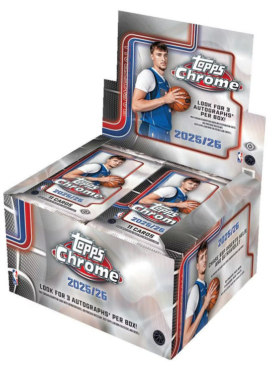 Pre Order - 2025-26 Topps Chrome Basketball Hobby Jumbo Box