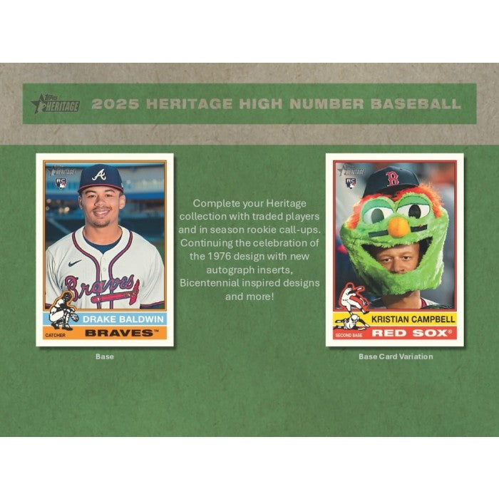 Pre Order - 2025 Topps Heritage High Number Baseball Hobby Box