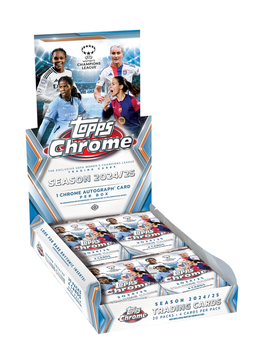 Pre Order - 2024-25 Topps Chrome UEFA Women's Champions League Soccer Hobby Box