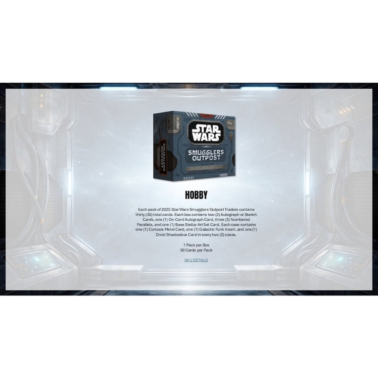 Pre Order - 2025 Topps Star Wars Smugglers Outpost Hobby Box - Sports Trading Cards UK
