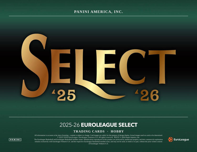 Pre Order - 2025-26 Panini Select EuroLeague Basketball Hobby Box