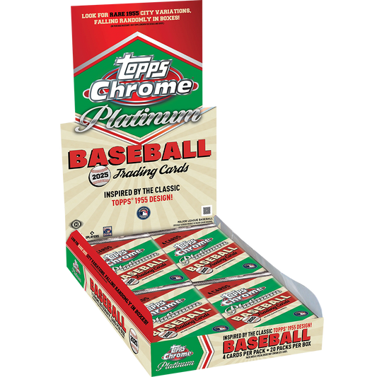 Pre Order - 2025 Topps Chrome Platinum Anniversary Baseball Hobby Box - Sports Trading Cards UK