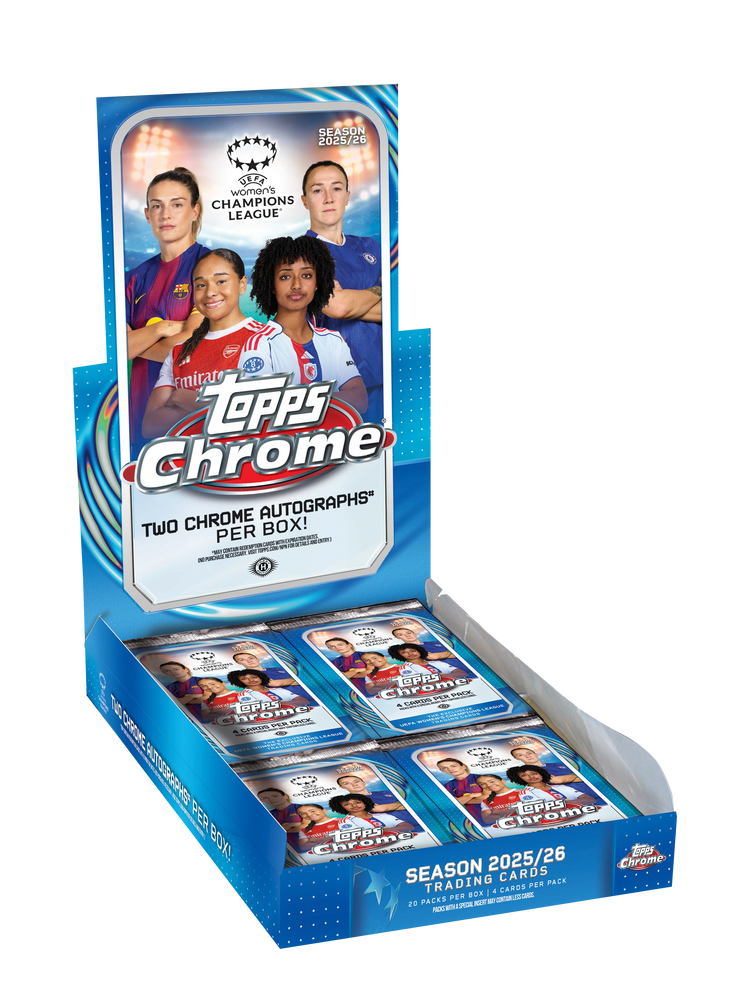 Pre Order - 2025-26 Topps Chrome UEFA Women's Champions League Soccer Hobby Box