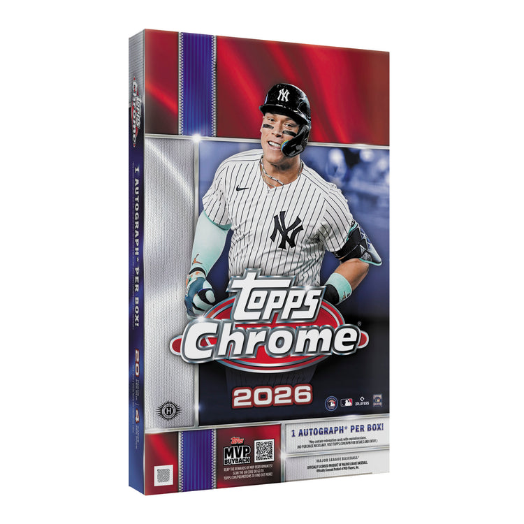Pre Order - 2026 Topps Chrome Baseball Hobby Box - Sports Trading Cards UK
