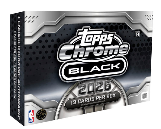 Pre Order - 2025-26 Topps Chrome Black Basketball Hobby Box