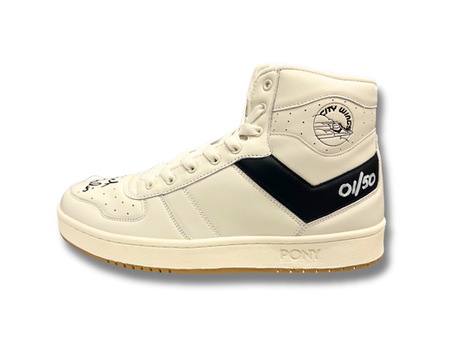 Nick Galis Autographed Authentic Pony City Wings High Sneaker w’ Black Signature, Limited to 50