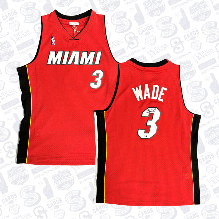 Dwyane Wade Miami Heat Autographed Red Mitchell & Ness 2005-2006 Swingman Jersey