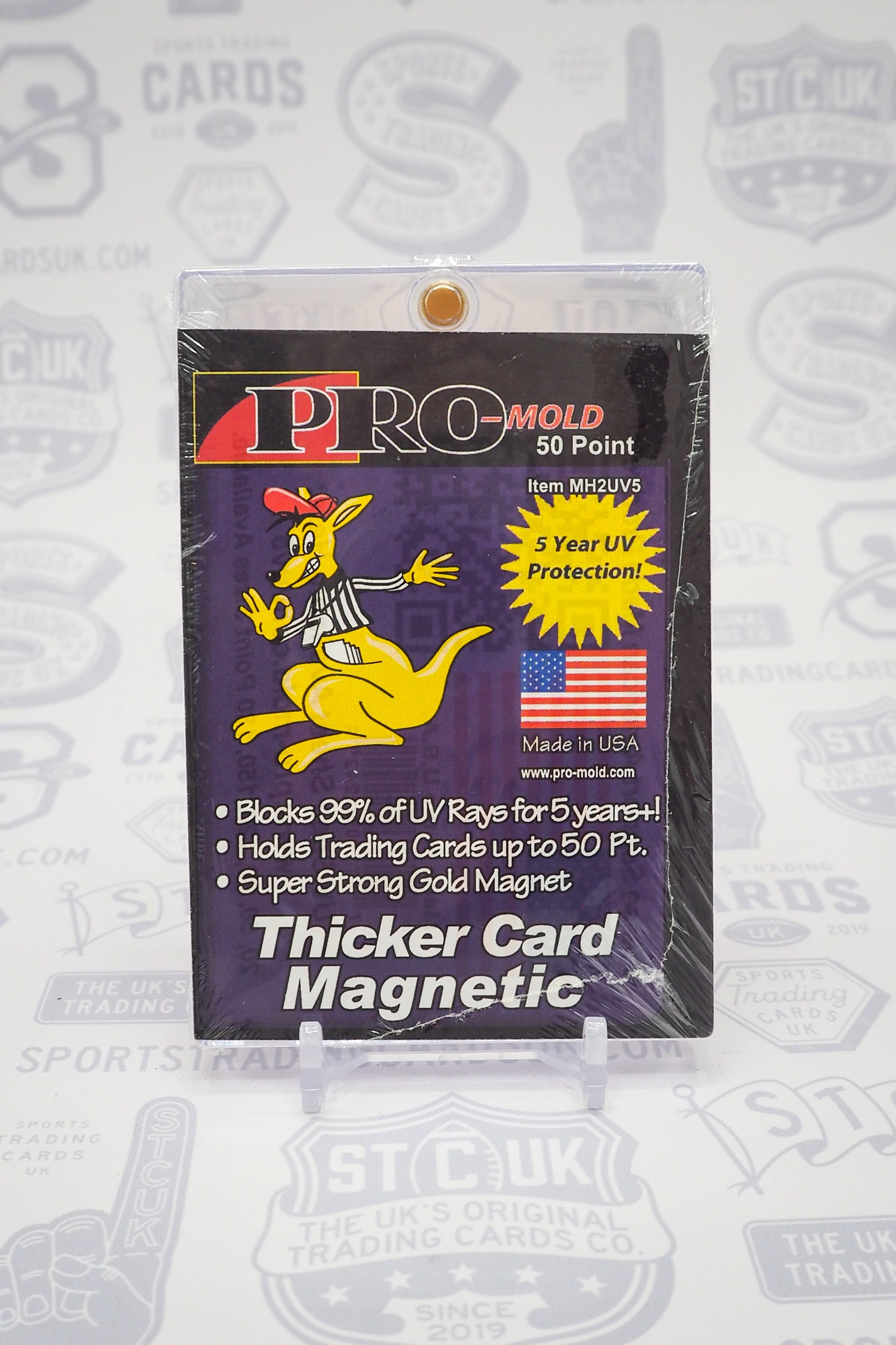 Pro-Mold 5-Pack 1/2 Inch Lucite 1-Screw Card Holder - 50pt Thick Cards UV Protected