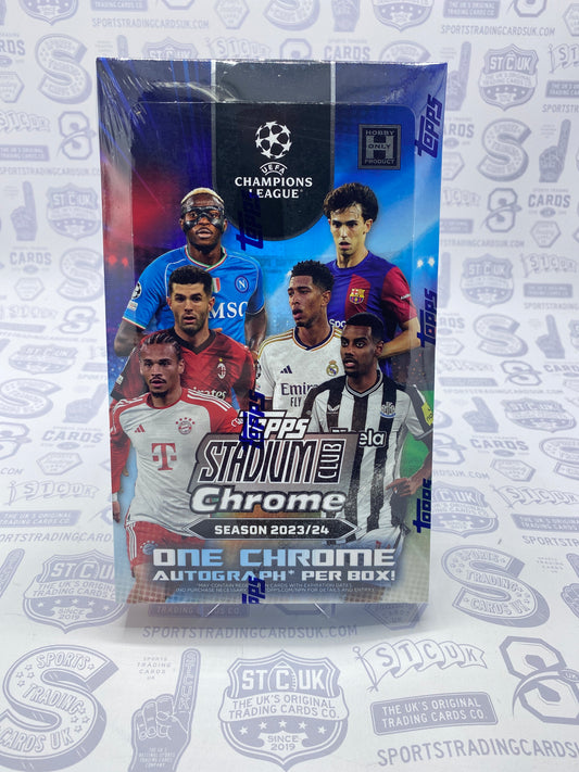 2023/24 Topps Stadium Club Chrome UEFA Club Competitions Hobby Box