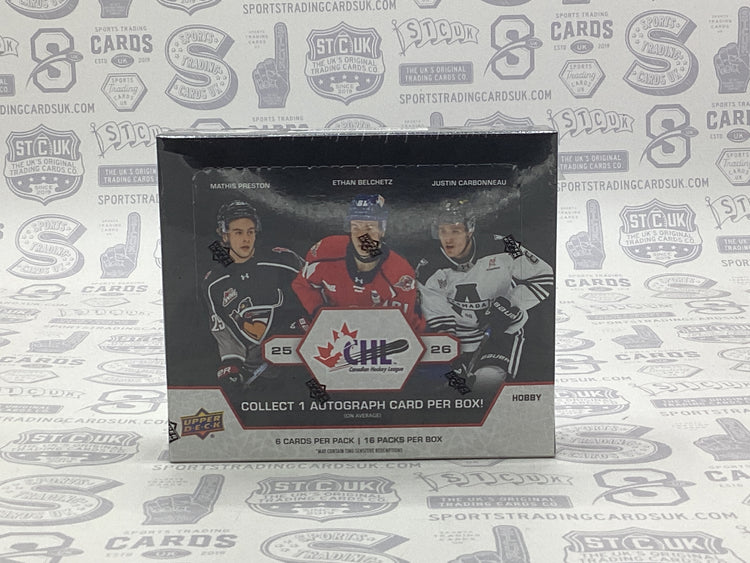 2025-26 Upper Deck CHL Hockey Hobby Box - Sports Trading Cards UK