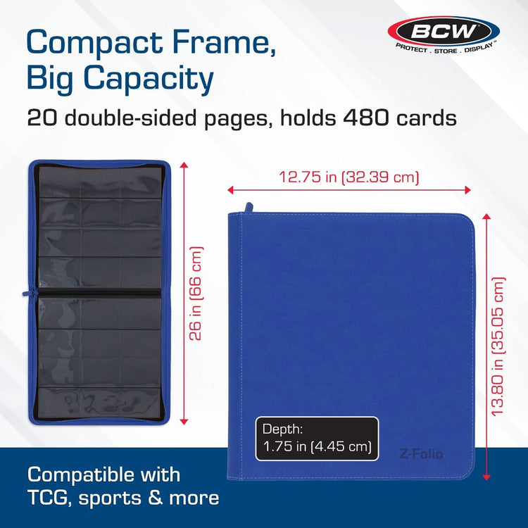 BCW Z-Folio 12-Pocket LX Album - Blue