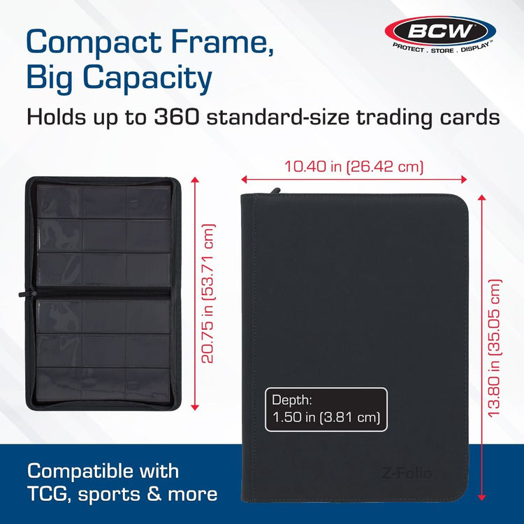 BCW Z-Folio 9-Pocket Album - Black