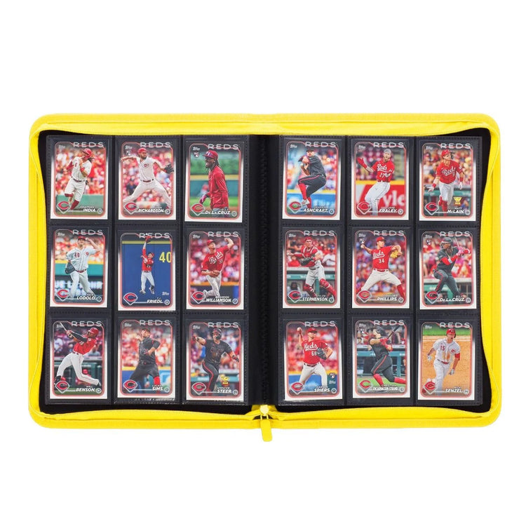 BCW Z-Folio 9-Pocket Album - Yellow - Sports Trading Cards UK