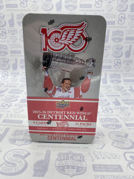 25/26 Upper Deck Detroit Red Wings Centennial Hobby Tins - Sports Trading Cards UK