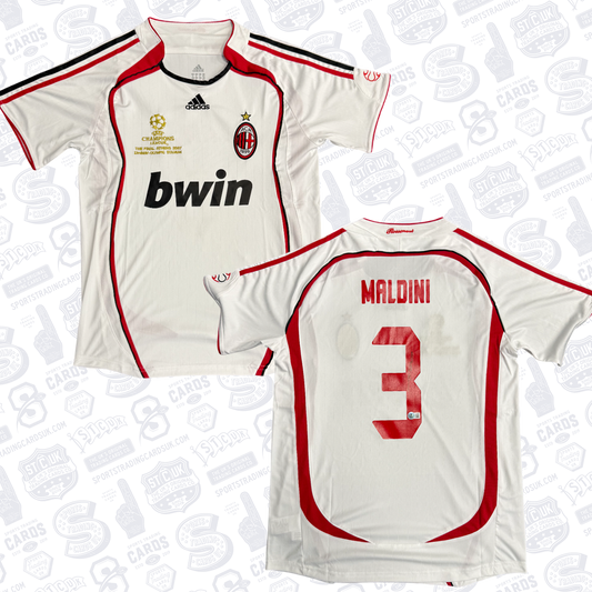 Paolo Maldini #3 AC Milan 06/07 Away UCL Signed Jersey