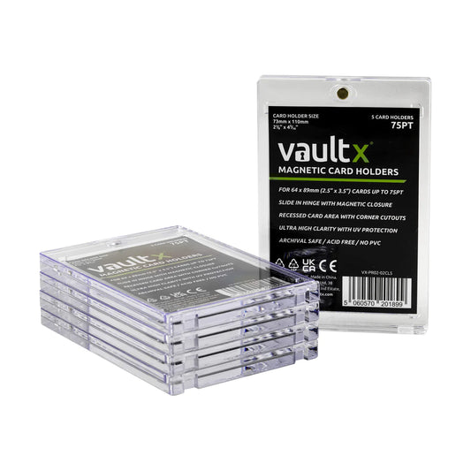 VaultX Magnetic Card Holders 75pt - 5 pack