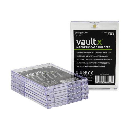VaultX Magnetic Card Holders 55pt - 5 pack