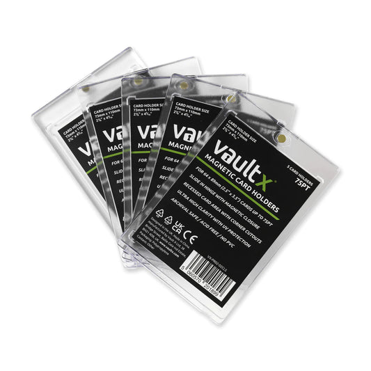 VaultX Magnetic Card Holders 75pt - 5 pack