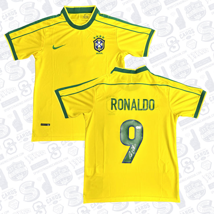 Ronaldo Nazario Signed Brazil Jersey #9 - Beckett COA